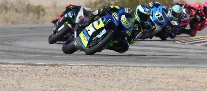 Race 7 Middleweight shootout: Bryce Kornbau (17), leading Victor Perez deLeon (61), Owen Williams (13) and Joel Ohman (92) at the start of the Middleweight Shootout race. Photo Credit Caliphotography.