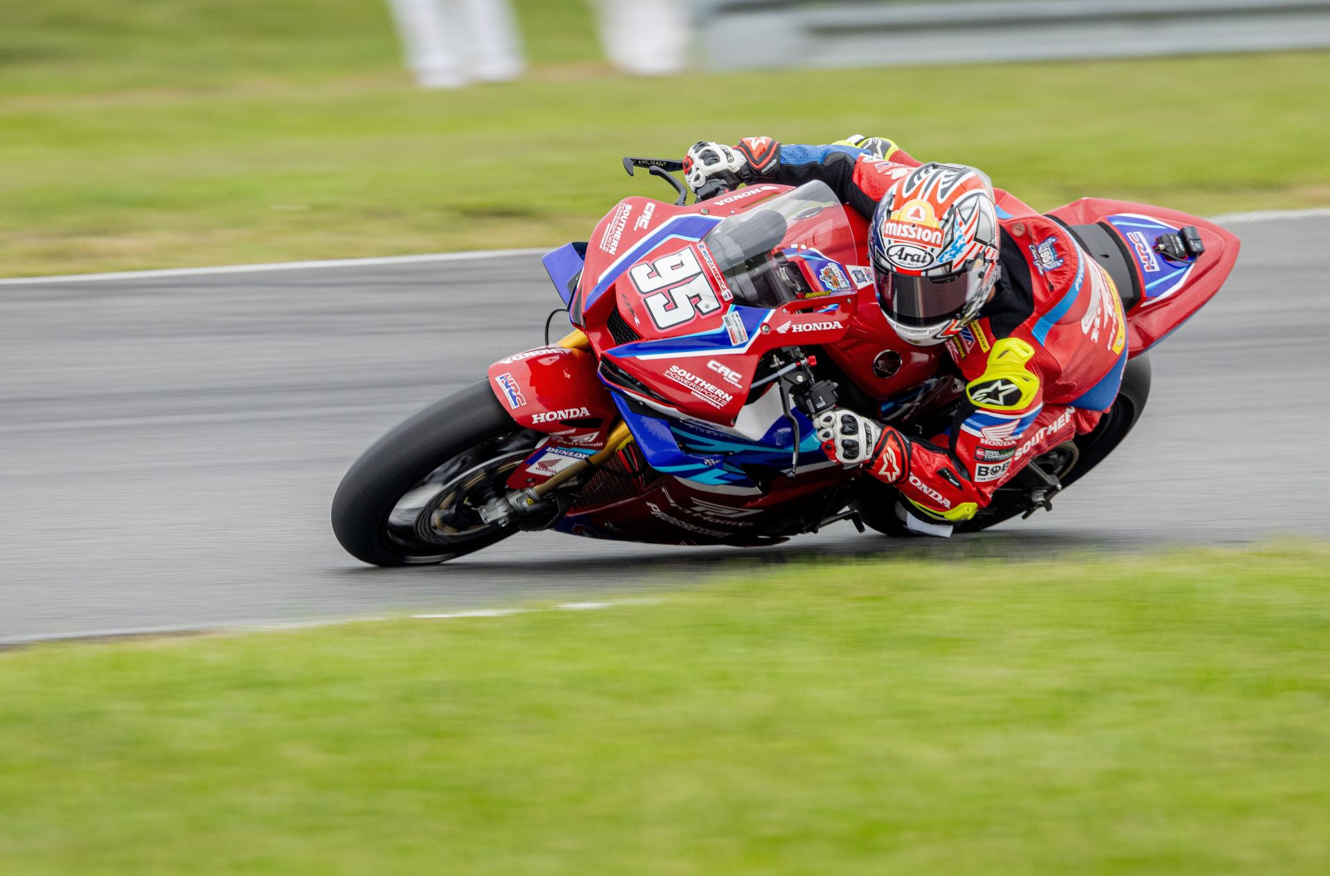JD Beach (95) at NJMP. Photo courtesy Real Steel Honda. 