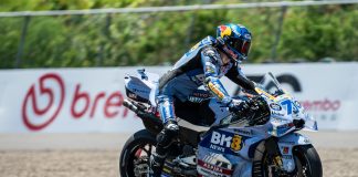 Alex Marquez (73) at Mandalika. Photo courtesy BK8 Gresini Team.