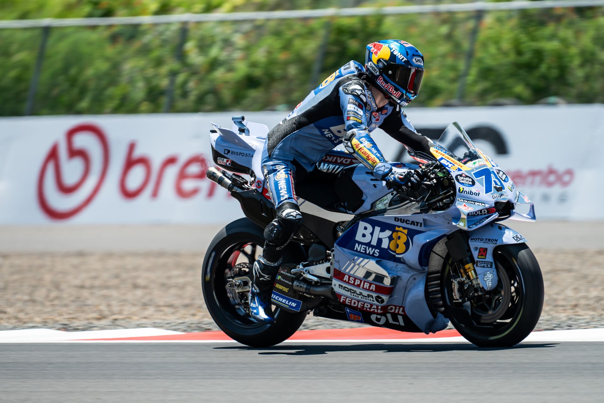 Alex Marquez (73) at Mandalika. Photo courtesy BK8 Gresini Team.