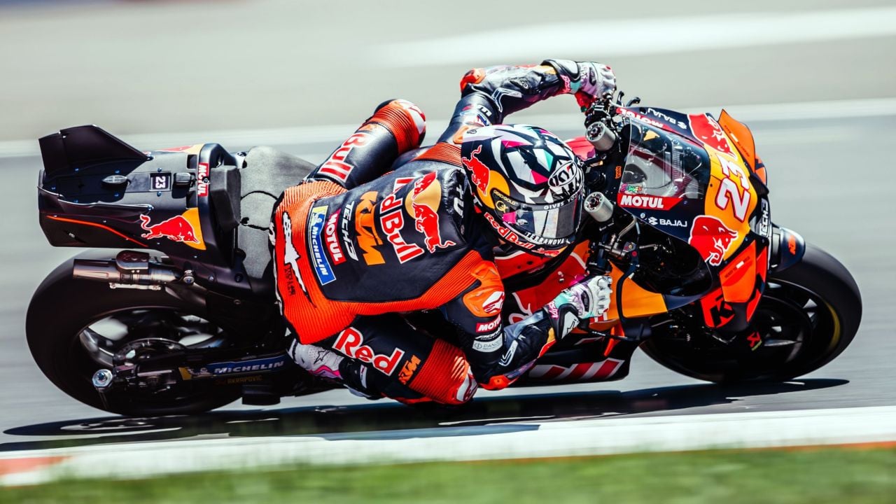Enea Bastianini (23) at Mandalika. Photo courtesy Red Bull KTM Tech3.