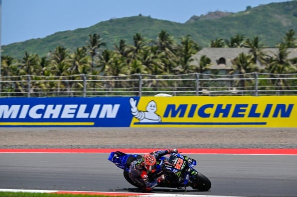 Fabio Quartararo (20) at Mandalika. Photo courtesy Monster Energy Yamaha.