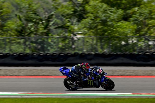 Alex Rins (42) at Mandalika. Photo courtesy Monster Energy Yamaha.