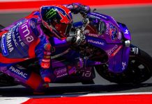 Jack Miller (43) at Mandalika. Photo courtesy Prima Pramac Yamaha.