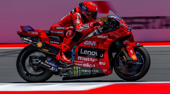 Marc Marquez (93) at Mandalika. Photo courtesy Ducati Lenovo Team.