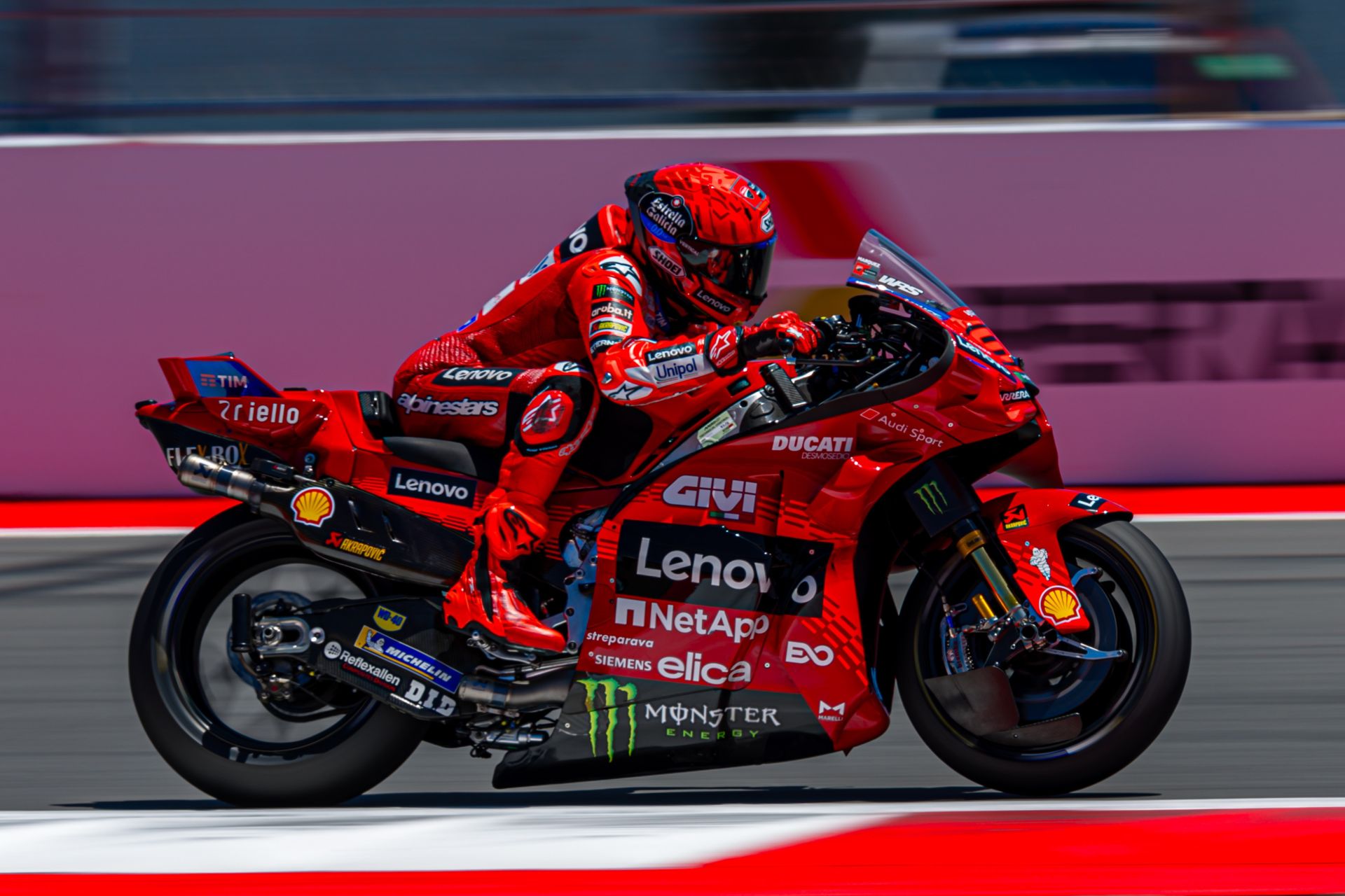 Marc Marquez (93) at Mandalika. Photo courtesy Ducati Lenovo Team.