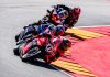 Nicolo Bulega (11), Toprak Razgatlioglu (1) and Sam Lowes (14) at Aragon. Photo courtesy Dorna.