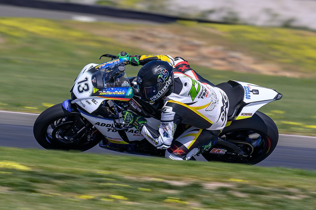 West was the SW-Motech Superbike pacesetter until Jones pipped him in the final few minutes. Photo credit RbMotoLens