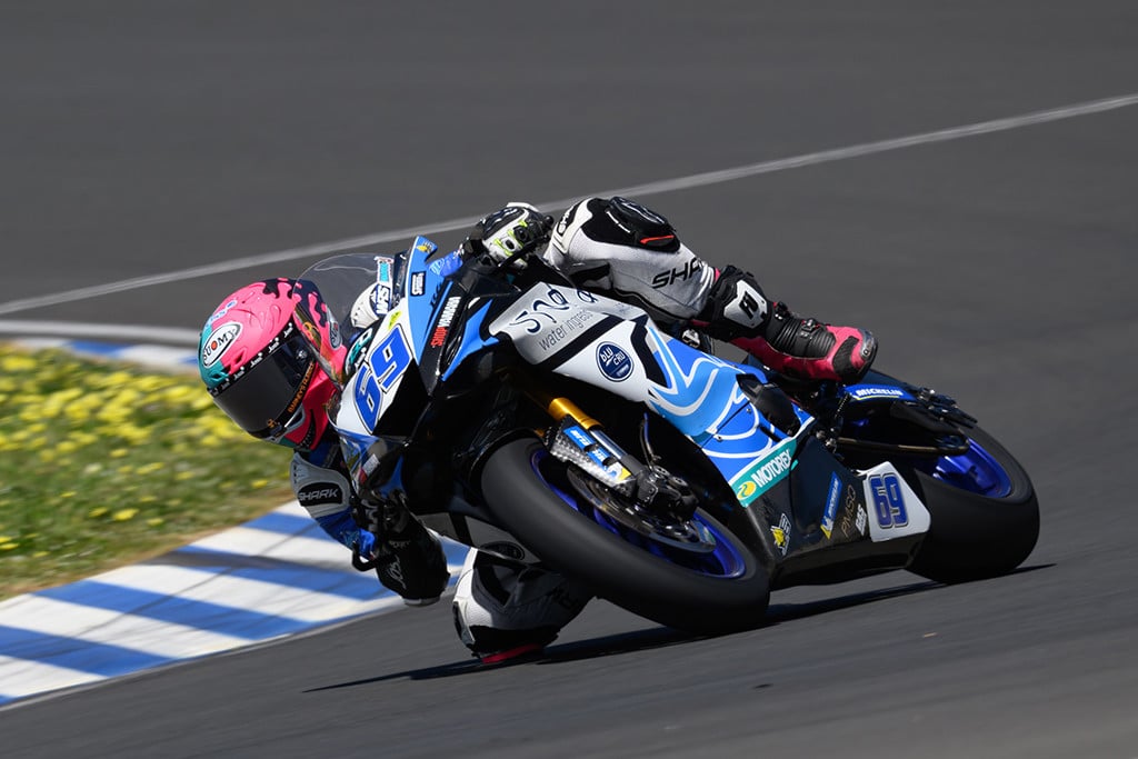 McDonald sat out the final Kawasaki Supersport session but still ended up on top. Photo credit RbMotoLens