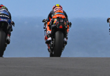 From left to right, Alex Rins, Brad Binder and Lorenzo Savadori. Photo courtesy Dorna.