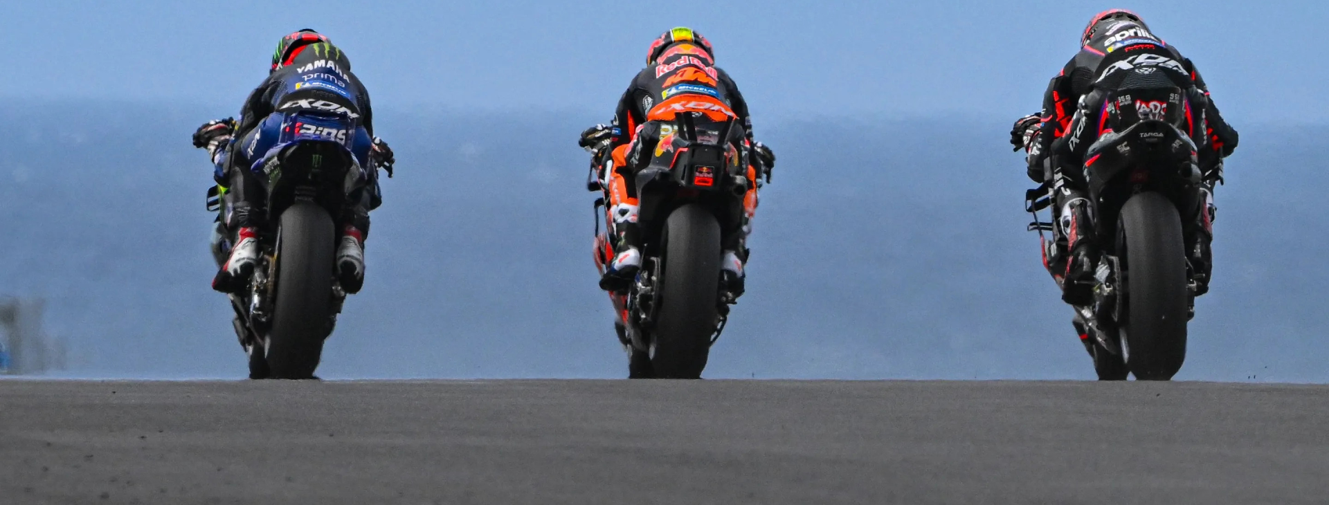 From left to right, Alex Rins, Brad Binder and Lorenzo Savadori. Photo courtesy Dorna.
