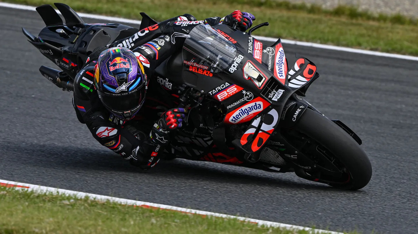 Jorge Martin (1) during the practice session at Motegi. Photo courtesy Dorna.