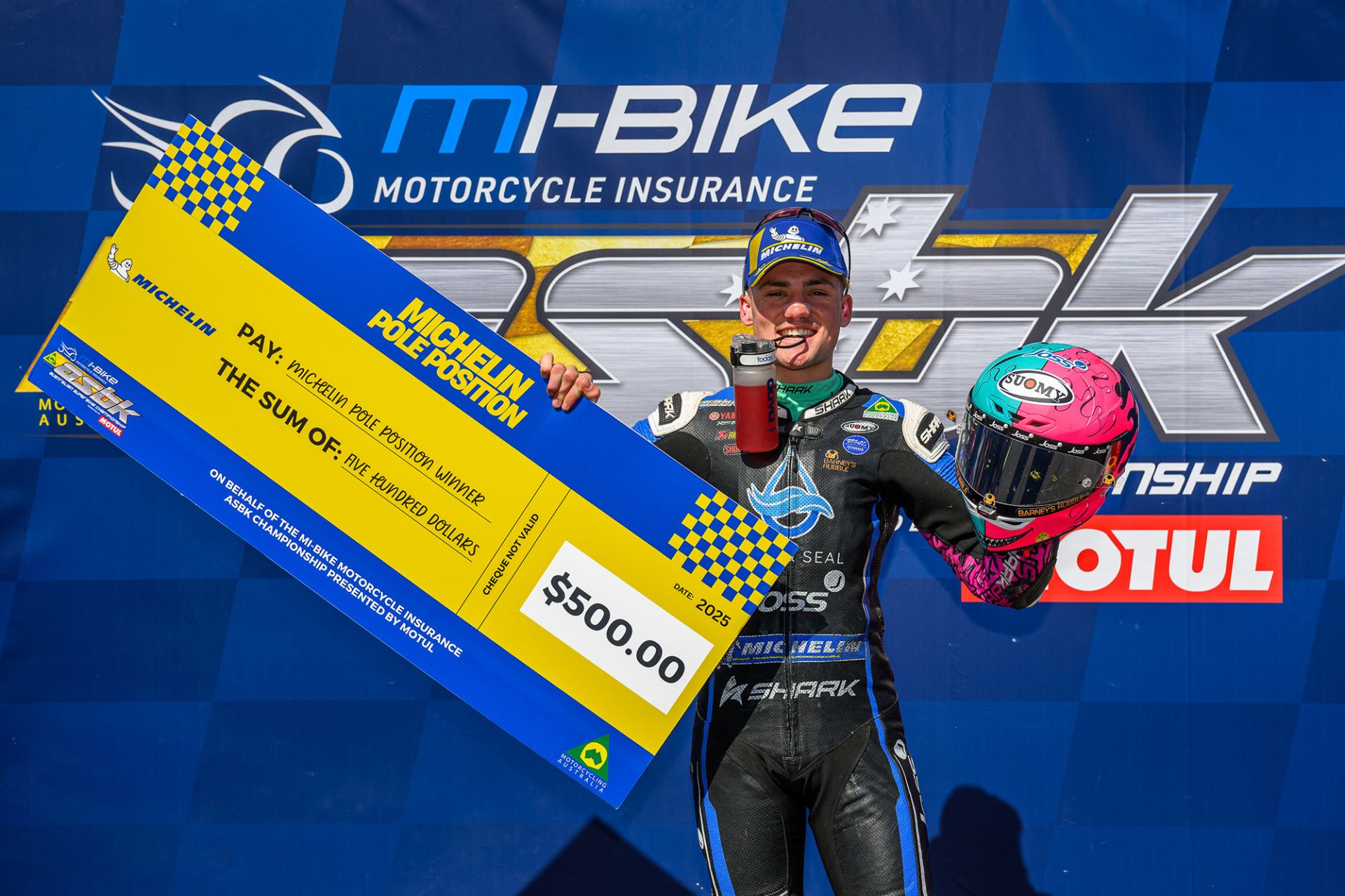 Archie McDonald's looking the goods in Kawasaki Supersport. Image: RbMotoLens