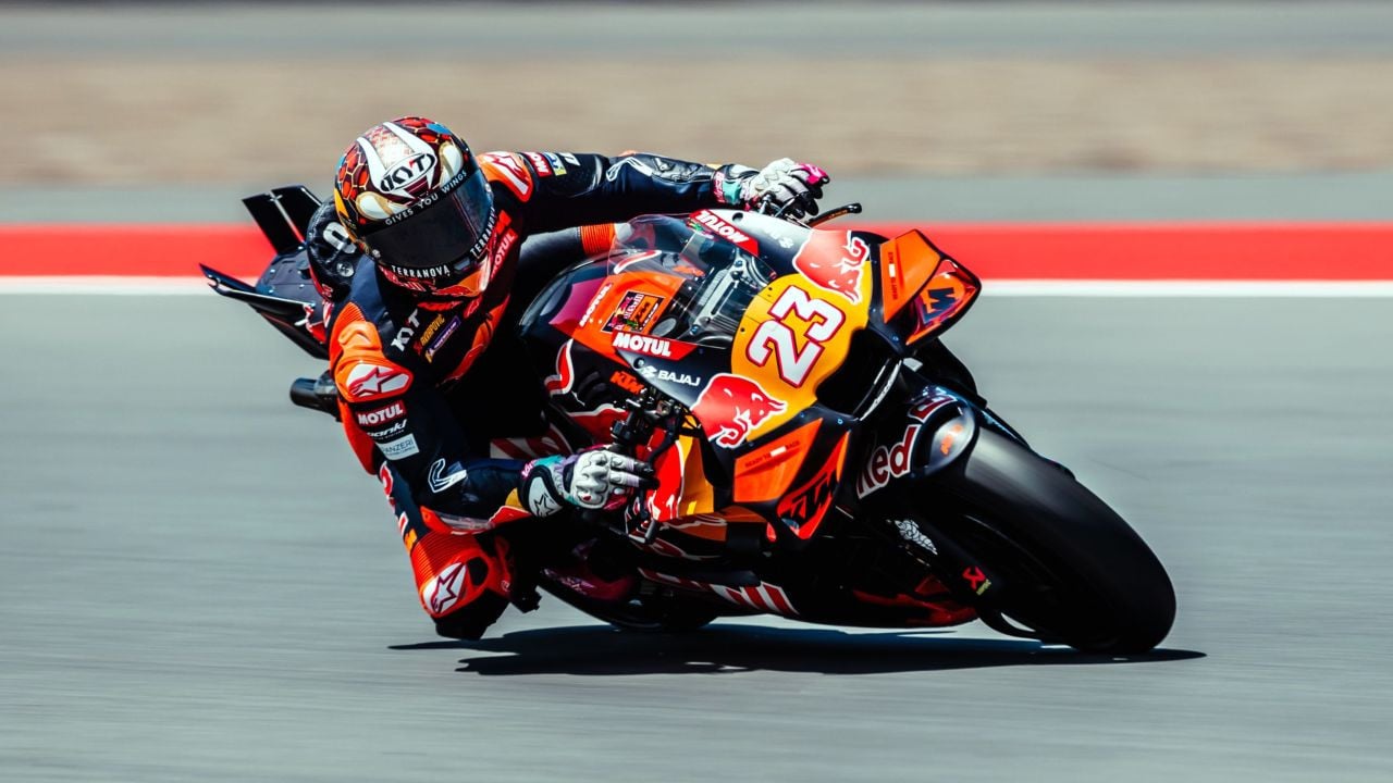 Enea Bastianini (23) at Mandalika. Photo courtesy Red Bull KTM Tech3.