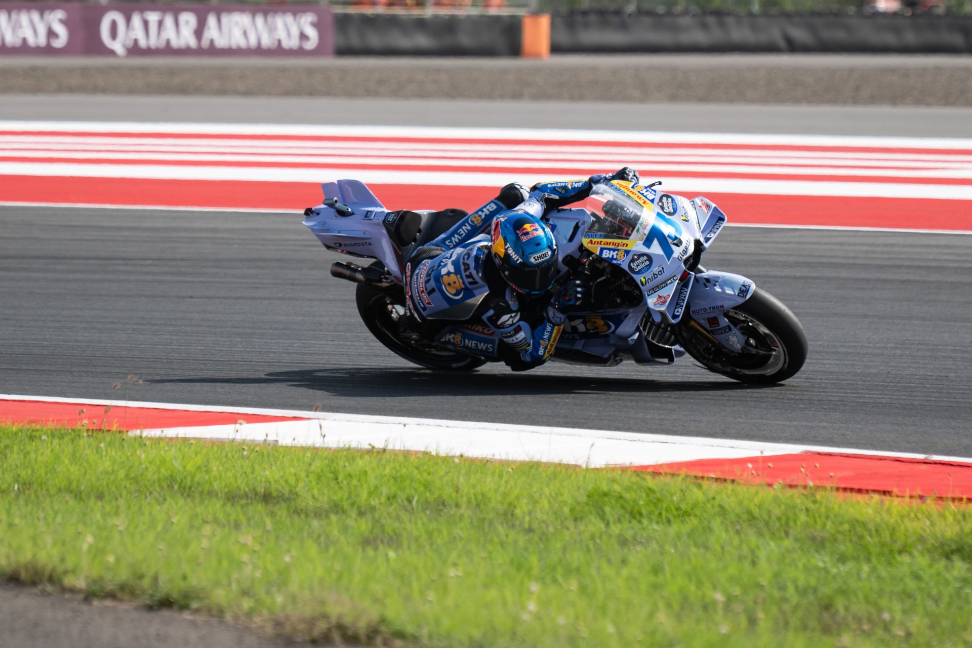 Alex Marquez (73) at Mandalika. Photo courtesy BK8 Gresini Team.