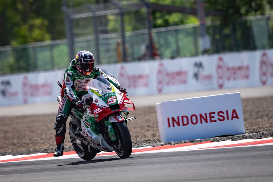 Johann Zarco (5) at Mandalika. Photo courtesy Castrol Honda LCR. 