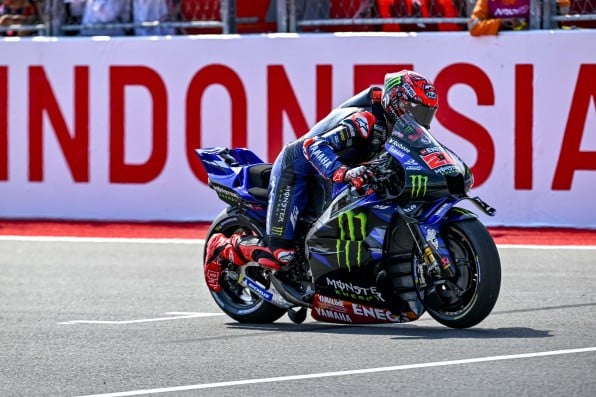 Fabio Quartararo (20) at Mandalika. Photo courtesy Monster Energy Yamaha.
