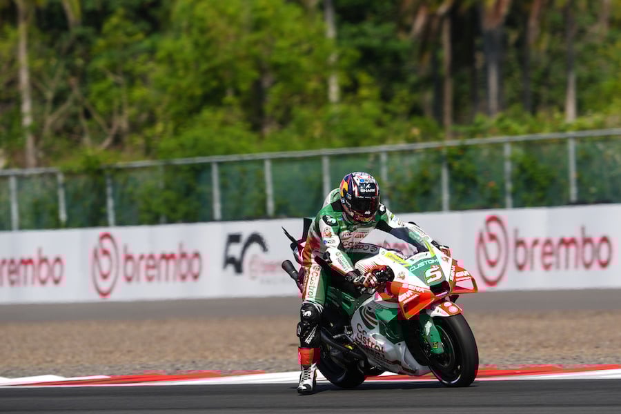 Johann Zarco (5) at Mandalika. Photo courtesy CASTROL Honda LCR