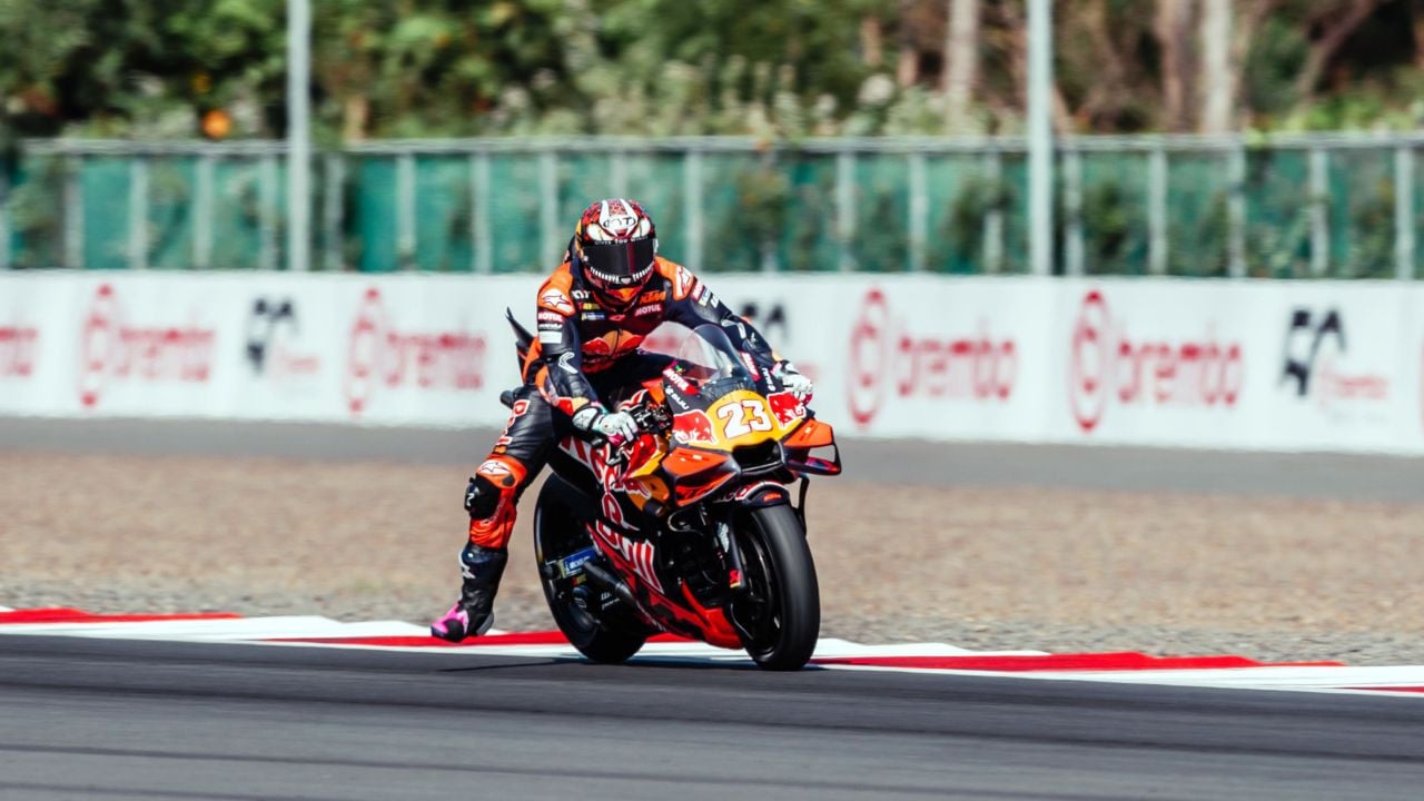 Enea Bastianini (23) at Mandalika. Photo courtesy Red Bull KTM Tech3.