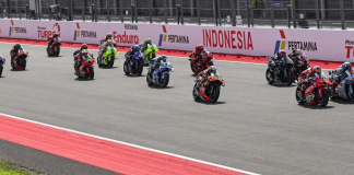 MotoGP Race Start at Mandalika. Photo courtesy Dorna.