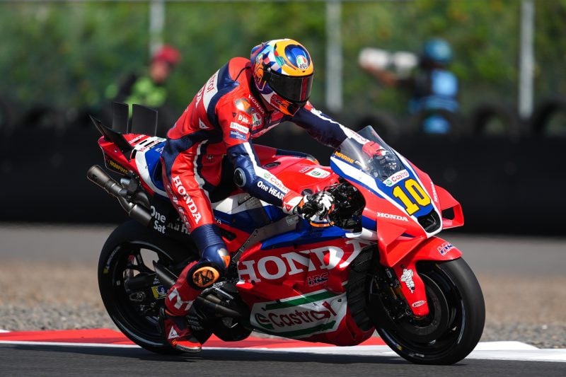 Luca Marini (10) at Mandalika. Photo courtesy Honda HRC Castrol