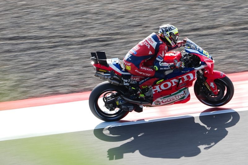 Joan Mir (36) at Mandalika. Photo courtesy Honda HRC Castrol.