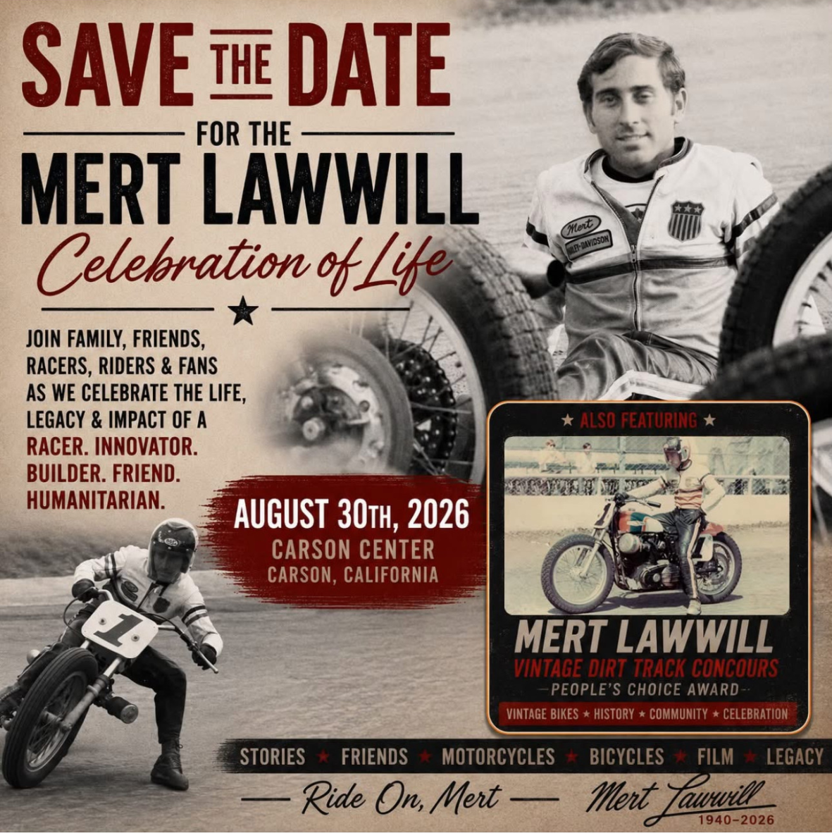 mert Lawwill celebation of life flyer Mert Lawwill celebration of life flyer