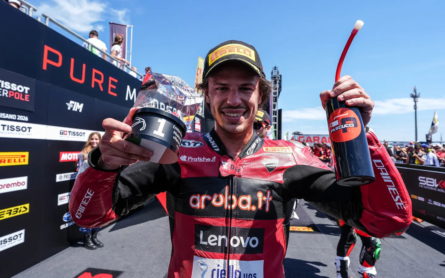 WSBK: Bulega Breaks Lap Record, Takes Pole Position at Misano