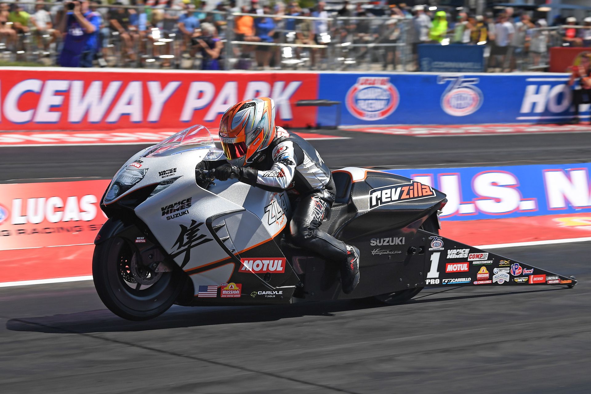 NHRA: Gadson Wins Pro Stock Motorcycle Title in Indianapolis image