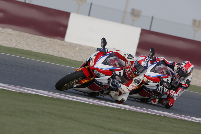 Haslam, Rea Have Fun Testing New Honda CBR1000RR SP Streetbike In Qatar