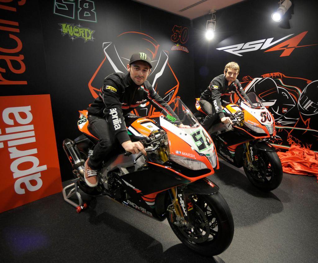 Aprilia Officially Introduces Its 2013 Factory World Superbike Team In Milan, Italy