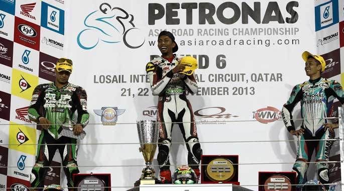 Azlan Shah Kamaruzaman Wins 600cc SuperSport FIM Asia Road Racing Championship In Qatar