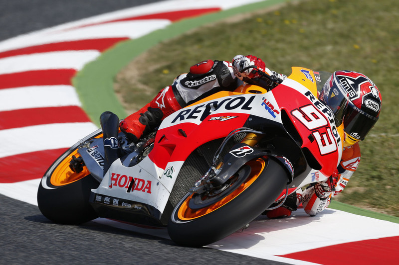 Marquez, Hayden, Pedrosa Are The Top Three In MotoGP Free Practice Three At Catalunya