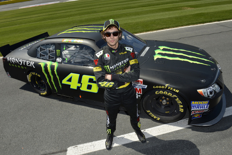 Valentino Rossi Drives Kyle Busch's NASCAR Nationwide Toyota Camry At Charlotte Motor Speedway