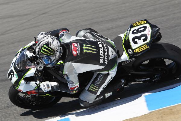 Crash At The Front During AMA Pro Daytona SportBike Race At Mazda Raceway Laguna Seca