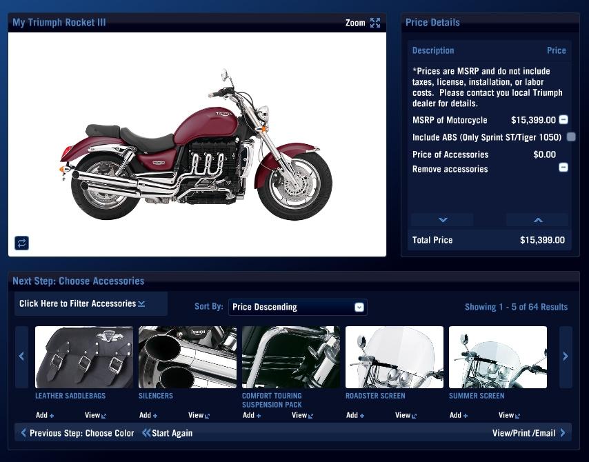 Triumph Adds 'Create My Triumph' Feature To Website