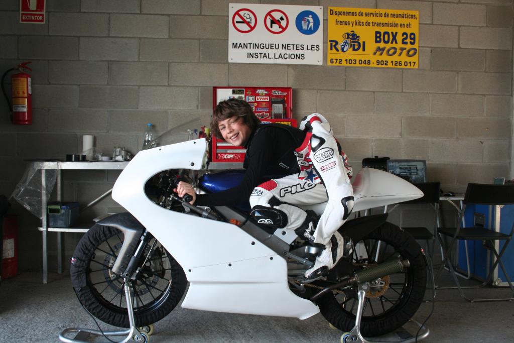 American Red Bull MotoGP Rookies Cup Rider Roberts Tests New Racebike In Spain