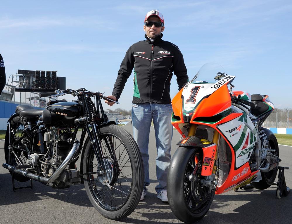 World Superbike Riders Help Celebrate 80th Anniversary Of Motorcycles Racing At Donington Park