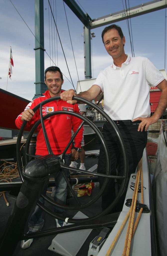 MotoGP Racers Meet America’s Cup Sailing Teams In Port Of Valencia
