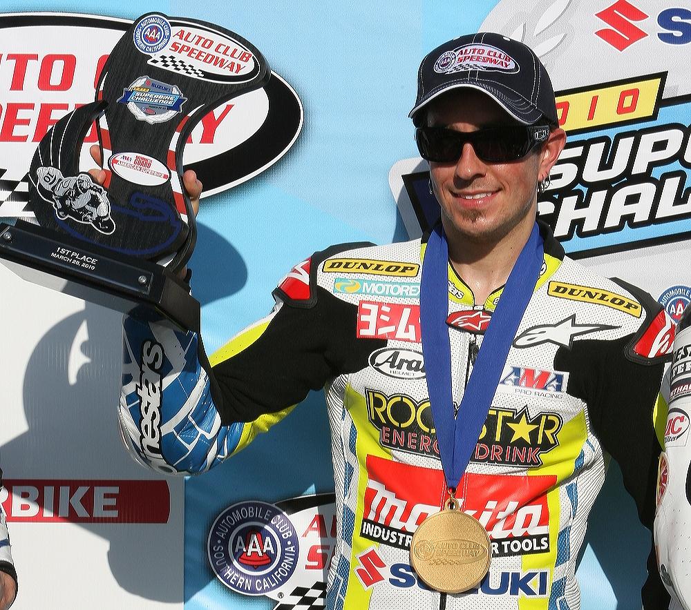 Updated: Only 0.6-Second Separates Top Three At End Of AMA American Superbike Race Two At Auto Club Speedway