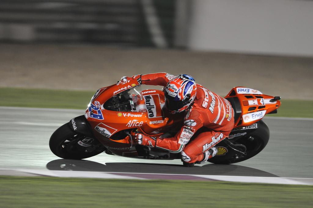 Updated: Stoner Fastest In MotoGP Practice Friday Night In Qatar