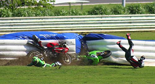 Crashed Bikes Moved Airfence Out Of Position In Roger Hayden/James Kerker Crash At Barber