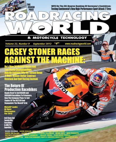 September 2012 Digital Edition Of Roadracing World Now Available