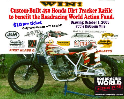 Last Chance to See 450 Honda Dirt Tracker Before Drawing