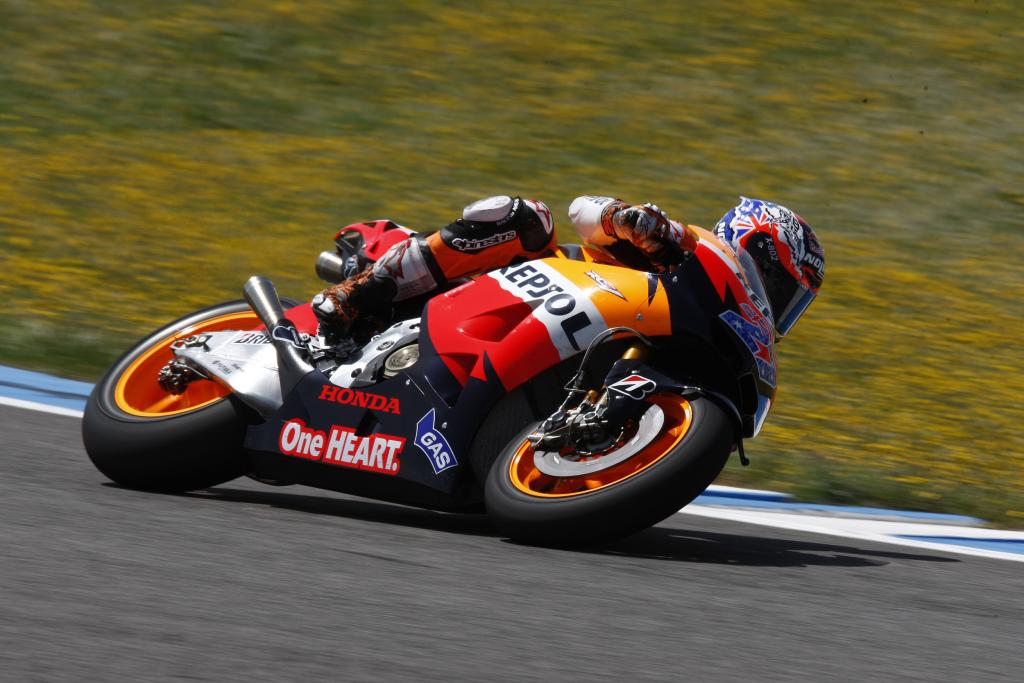 Stoner Tests 1000cc Honda MotoGP Prototype For Second Day At Jerez