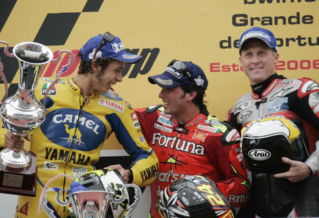Pedrosa Knocks Down Hayden, Elias Wins, Rossi Takes MotoGP World Championship Points Lead