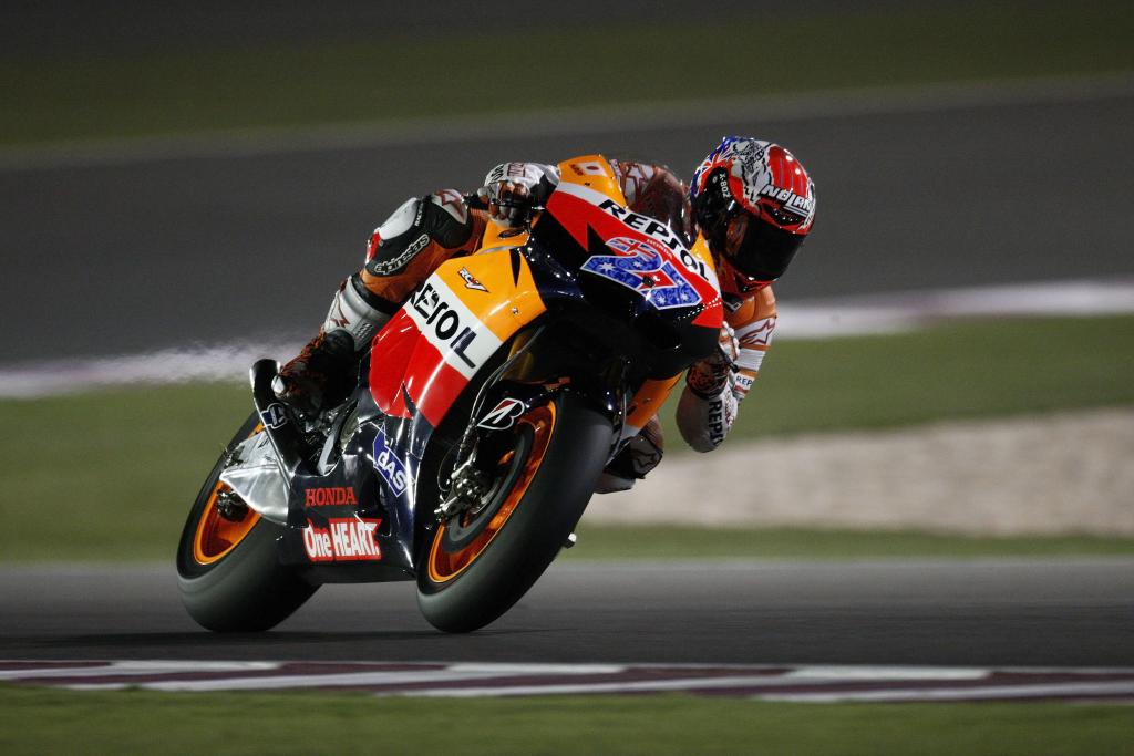 Updated: Stoner Out In Front Early During First MotoGP Practice In Qatar